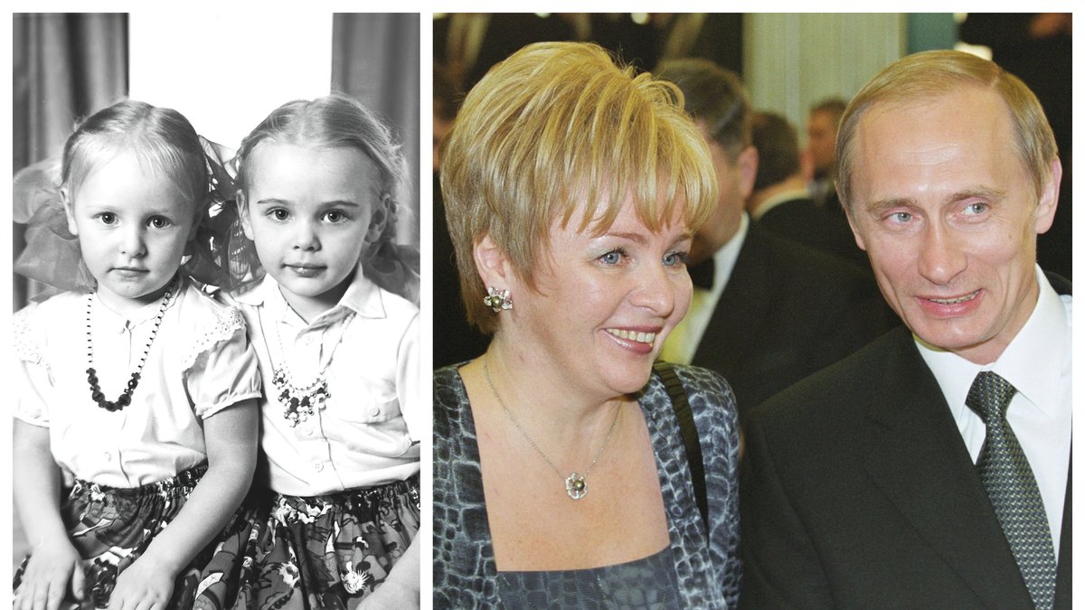 Vladimir Putins döttrar och exfrun Lyudmila.